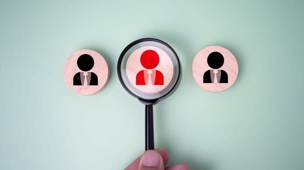 Human Resources HR Manager, Focus Manager icon, One employee for leadership services, HR, HRM, HRD leading organization in recruiting and prospecting, Building a strong team.