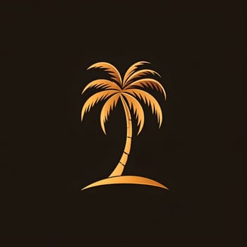 Simple Tropical Exotic Palm Tree Nature Plant Symbol