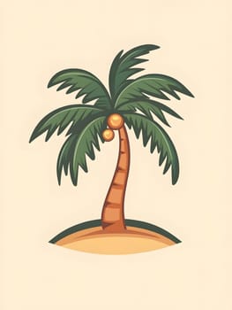Simple Tropical Exotic Palm Tree Nature Plant Symbol