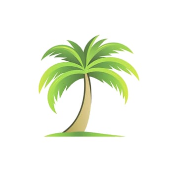 Simple Tropical Exotic Palm Tree Nature Plant Symbol