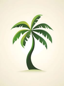 Simple Tropical Exotic Palm Tree Nature Plant Symbol