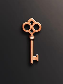 Luxery Antique Ancient Ornate Golden Key Icon