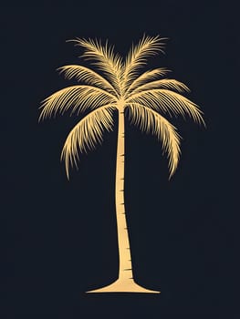 Simple Tropical Exotic Palm Tree Nature Plant Symbol
