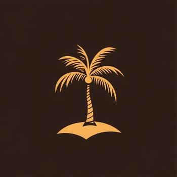 Simple Tropical Exotic Palm Tree Nature Plant Symbol