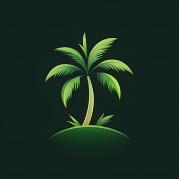 Simple Tropical Exotic Palm Tree Nature Plant Symbol
