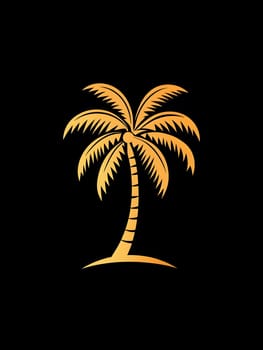 Simple Tropical Exotic Palm Tree Nature Plant Symbol