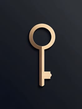 Luxery Antique Ancient Ornate Golden Key Icon