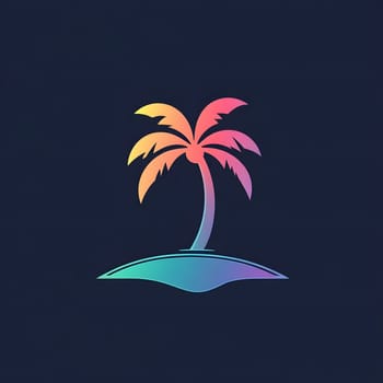 Simple Tropical Exotic Palm Tree Nature Plant Symbol