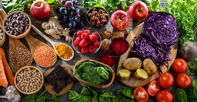 Foods rich in antioxidants. Healthy diet