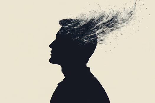 A psychologist engages in a contemplative moment, symbolizing the exploration of mental clarity. The minimalist design highlights the essence of psychological insight and understanding.