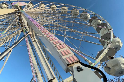 View from the visitor's perspective of the Ferris wheel at the 734th Schätzele Markt in Tengen (district of Konstanz)
