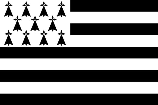 A Brittany flag background illustration Gwenn-ha-du