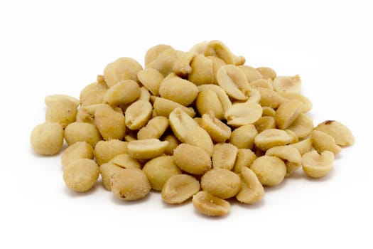 A salted peanuts group isolated on white