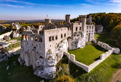 Ogrodzieniec Castle in Podzamcze in Polish Jura, Poland.