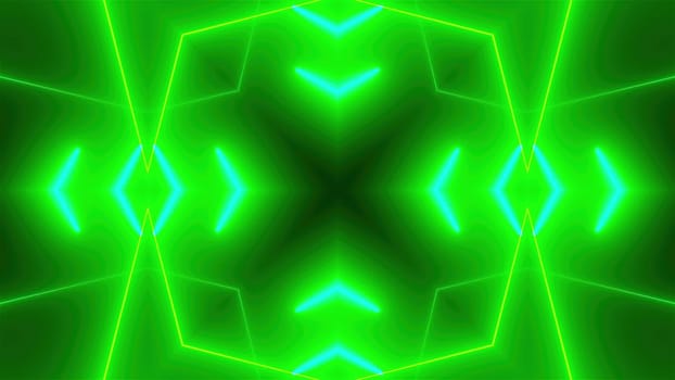Abstract neon kaleida. Computer generated 3d render