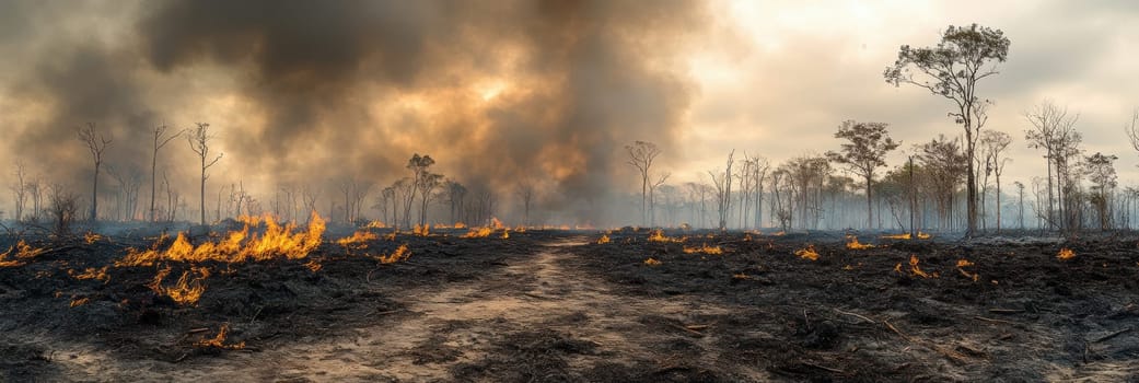 Human Rights Damage Lost in Climate Crisis. AI generative.