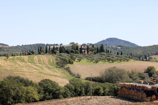 The rural landscape near Pienza in Tuscany. Italy