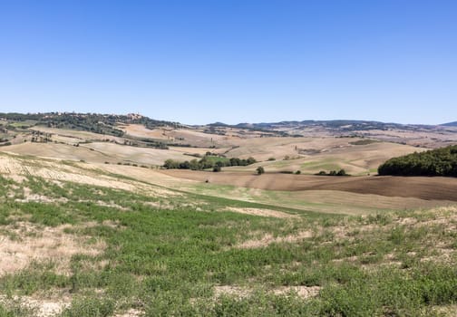 The rural landscape near Pienza in Tuscany. Italy