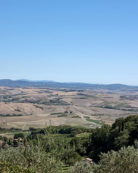 The rural landscape near Pienza in Tuscany. Italy
