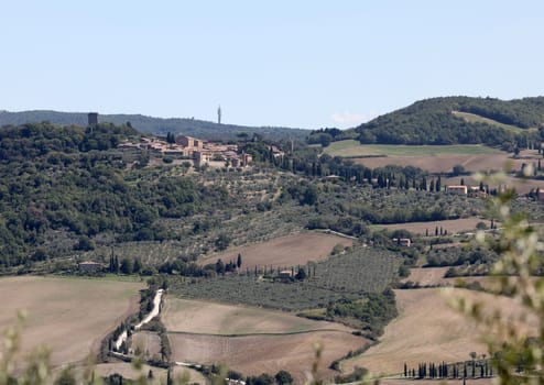 The rural landscape near Pienza in Tuscany. Italy