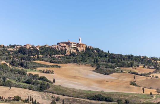 The rural landscape near Pienza in Tuscany. Italy