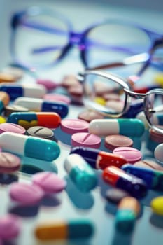 Industrial production of pharmaceuticals. AI generative.