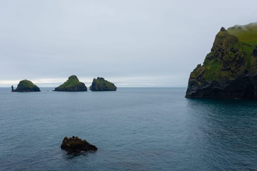 Elephant shape rock, Vestmannaeyjar island beach, Iceland. Vestmann Islands