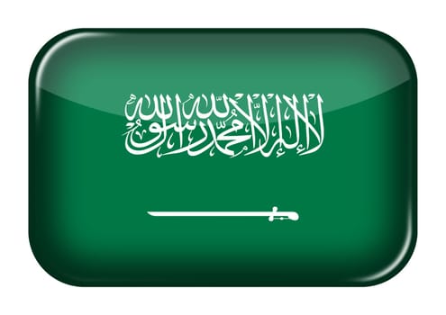 A Saudi Arabia web icon rectangle button with clipping path