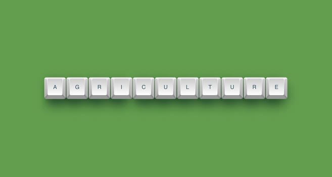 Manufature text on a 3d keyboard button with shadow, 3d illustration