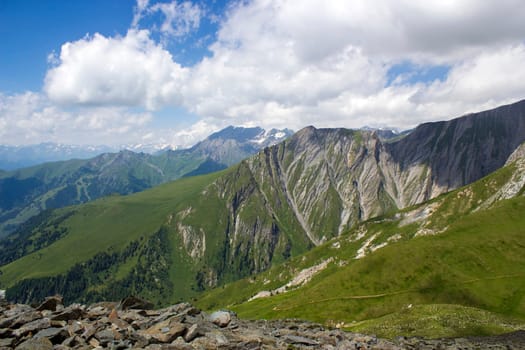 High mountains of Hohe Tauern around Grossglockner. Austrian Alps, Austria.