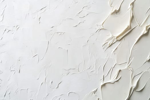 The clean solid white surface showcases intricate textured brush patterns, demonstrating the artistic technique of applying material with a palette knife. The subtle variations add depth and interest.
