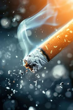 Anti-smoking campaign. AI generative.