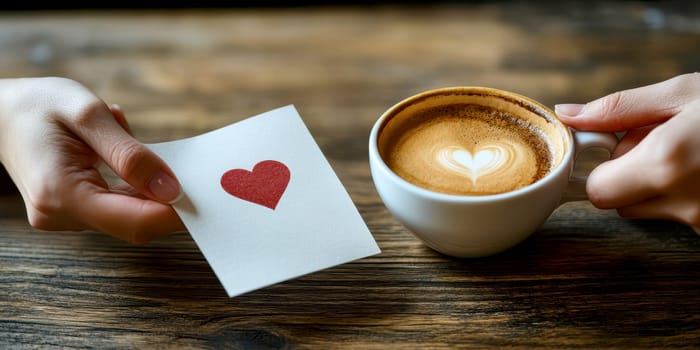 People who show their affection with a small but meaningful gesture, such as a surprise coffee or a handwritten note. AI generative.
