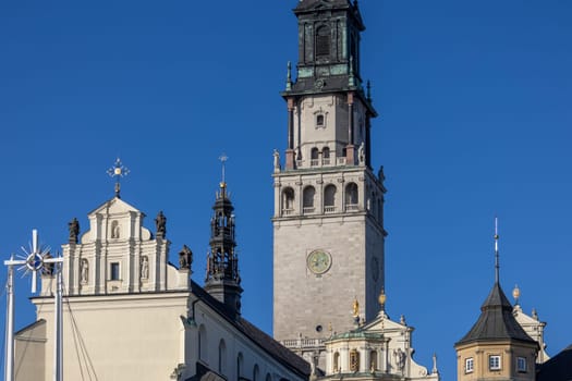 Czestochowa, Poland - October 18, 2024: 15th century Jasna Gora Basilica, famous pilgrimage center. It is place of Marian worship with miraculous image of Our Lady of Czestochowa (Black Madonna)