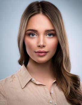 gorgeous young woman portrait, AI generated image