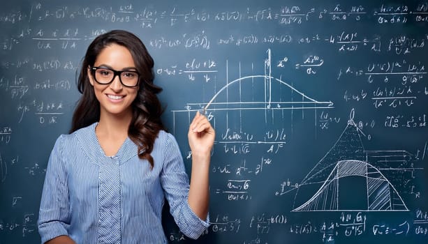 gorgeous young woman teacher, AI generated image