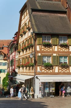 historic old town in the upper town of Meersburg on the shores of Lake Constance, Bodensee in Germany