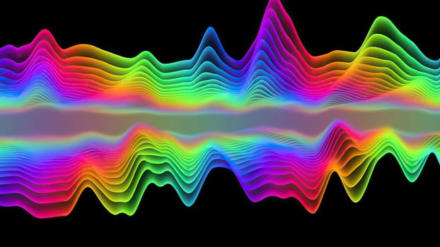 Wave line flowing rainbow color,Wave line flowing rainbow color