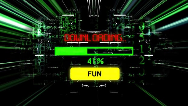 Downloading fun progress bar on the screen,Downloading fun progress bar on the screen