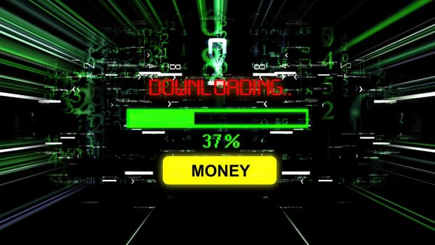 Downloading money progress bar on the screen,Downloading money progress bar on the screen