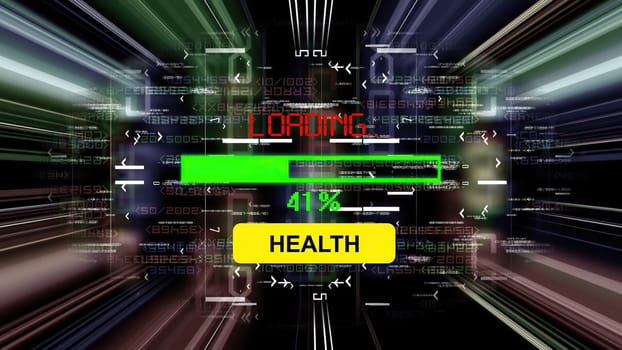 Health loading progress bar on the screen,Health loading progress bar on the screen