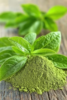 tasty Matcha Latte made from green tea. AI generative.