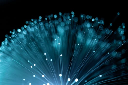 blue vivid optic fiber. Beautiful photo