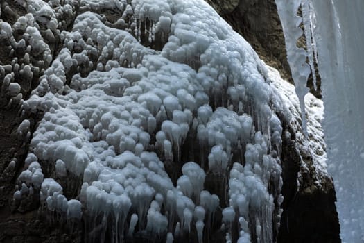 Partnachklamm or Partnach gorge in wintertime, Bavaria, Germany