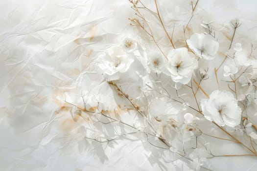 Modern decor motifs against a soft transparent white surface, perfect for trendy compositions