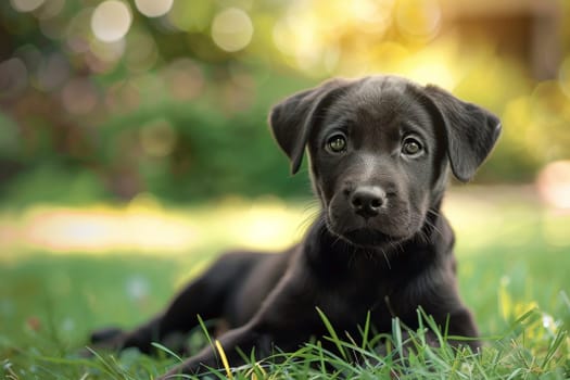 Puppy learning to settle calmly in different environments