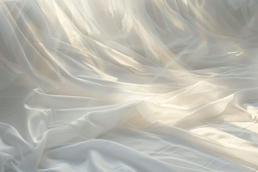 Radiant sunlight rays shining down on a soft transparent white surface, symbolizing warmth and vitality
