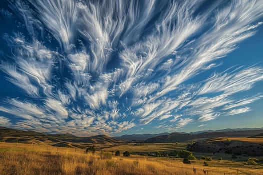 Serene sky with scattered stratocumulus clouds