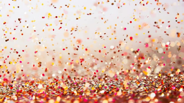 A colorful explosion of confetti is scattered across the sky. The bright colors and the way they are spread out create a sense of joy and celebration