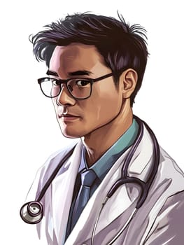Medical Male Asian Healthcare Hospital Doctor Man
